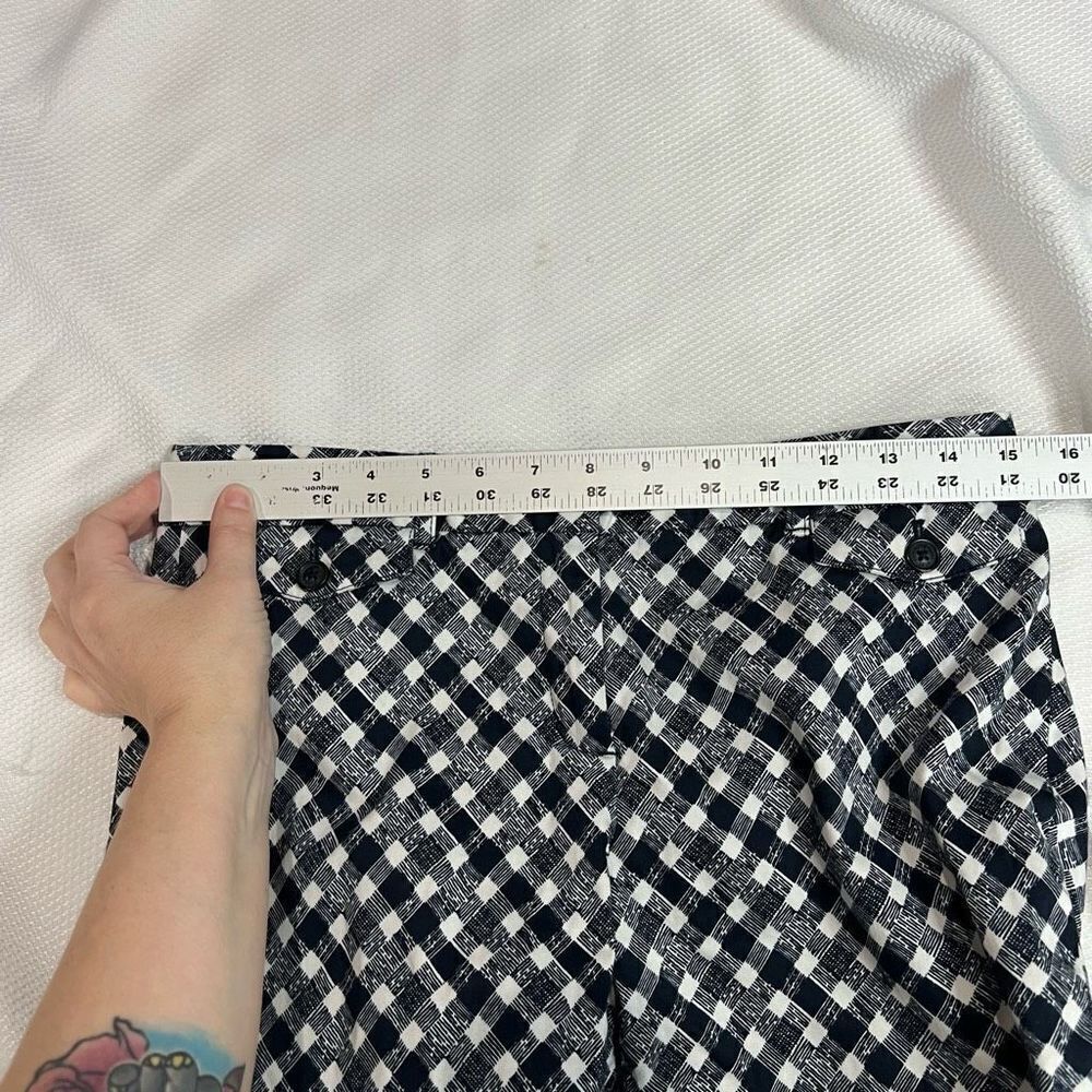Brooks Brothers Blue & White Pattern Natalie Fit Career Casual Pants Womens 4 - Picture 8 of 10
